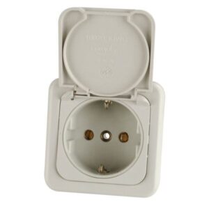 Zásuvka Fawo s víkem barva světle šedá