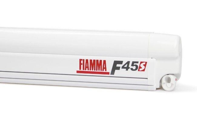 Markýza Fiamma F45S, pouzdro bílé, plátno šedé – levá verze délka 400 cm