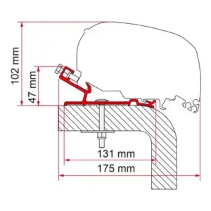 Adaptér pro Hymer na markýzy Fiamma F80/F65 délka 290 cm