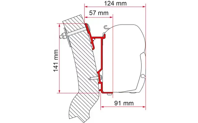 Adaptér pro Wingamm Oasi od r. 2006 na markýzy Fiamma F45 délka 230 cm