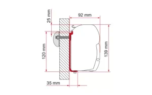 Kit adaptérů Fiamma AS na markýzy F45 verze AS 110