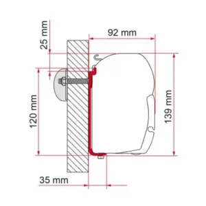 Kit adaptérů Fiamma AS na markýzy F45 verze AS 110
