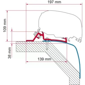 Kit adaptérů Fiamma pro Laika Rexosline / Kreos 09 na markýzy F65/F80