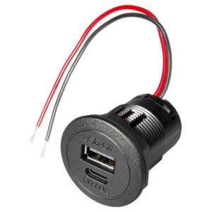Vestavná dvojitá zásuvka USB-C/USB-A Pro Car
