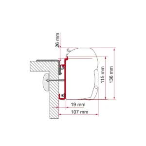 Kit adaptérů pro Rapido Serie 9 na markýzy Fiamma F45