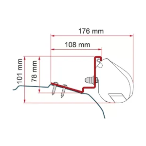 Kit adaptérů Fiamma pro Ford Custom Cap na markýzy F35 Pro