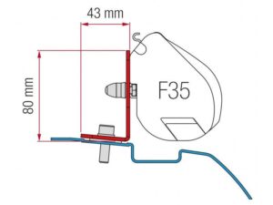 Kit adaptérů Fiamma pro Nissan NV200 na markýzy F35