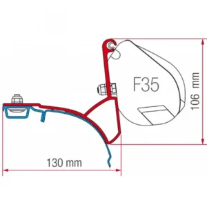 Kit adaptérů Fiamma pro Eriba Touring na markýzy F35