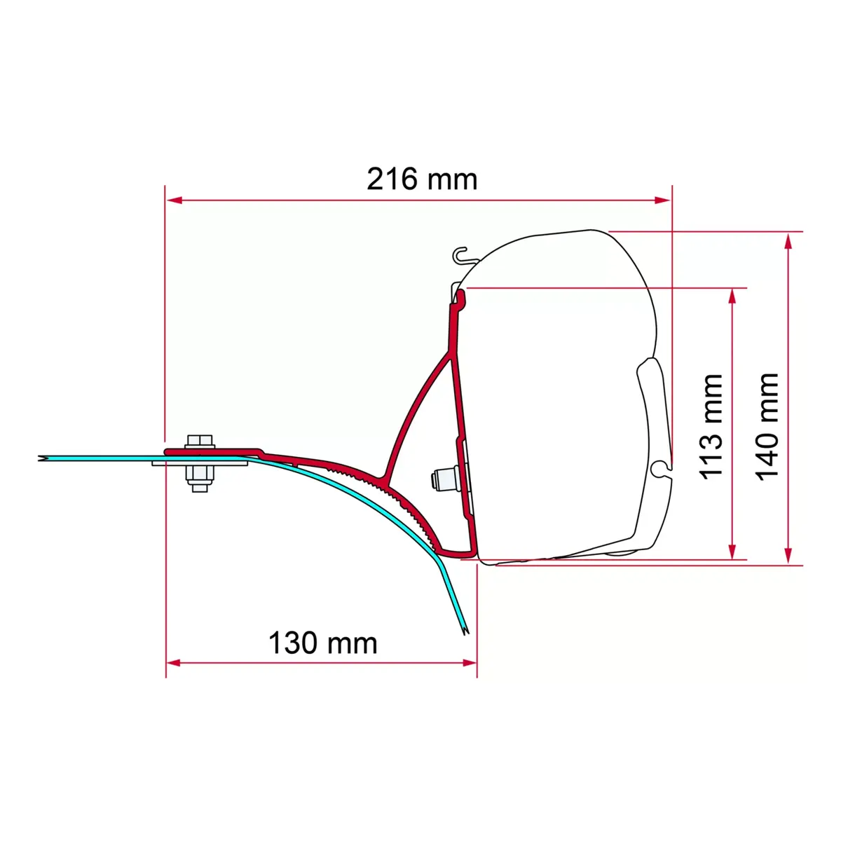 Kit adaptérů Fiamma Fiat Ducato Roof Rack na markýzy F45