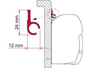 Adaptér Fiamma Rail pro markýzy F35/F45, 400 cm
