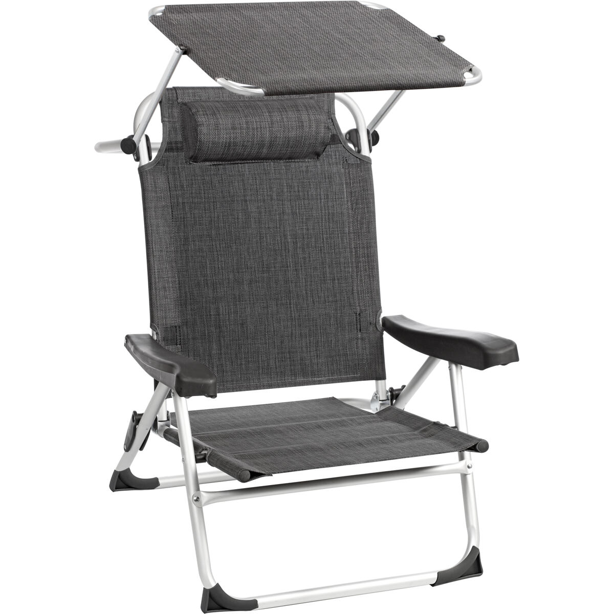 Plážové křeslo se sluneční clonou Brunner Makai barva antracit