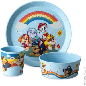 Dětské nádobí Koziol Tlapková patrola sada 3 ks modrá barva