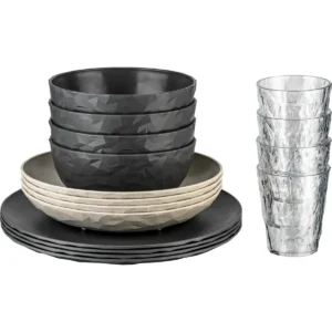 Sada nádobí Koziol Club Göteborg pro 4 osoby barva šedá