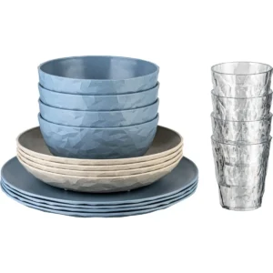 Sada nádobí Koziol Club Göteborg pro 4 osoby barva modrá