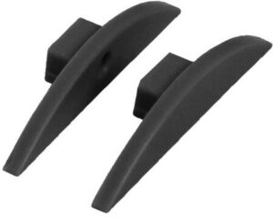 Koncovky pro půlkulatý hliníkový profil Carbest 2 ks barva černá