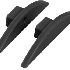 Koncovky pro půlkulatý hliníkový profil Carbest 2 ks barva černá