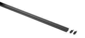 Hliníkový plochý profil pro LED pásky Carbest 150 cm barva černá