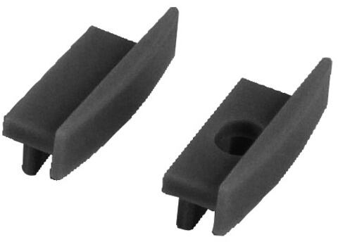 Koncovky pro plochý hliníkový profil Carbest 2 ks barva černá