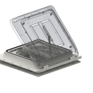 Střešní okno Fiamma Turbo Vent, 12 V s termostatem, 40×40 cm