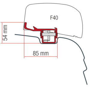 FIAMMA Montážní adaptér pro F40Van VW T5/T6, verze UK