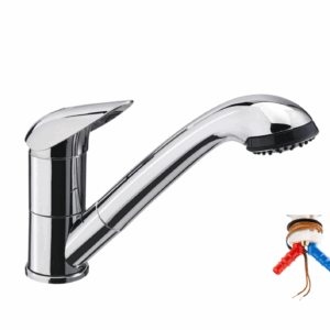 Jednopáková baterie Reich PELICAN s vysouvací sprchou JULIA