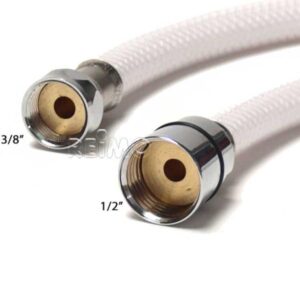 Sprchová hadice bílá 1,5 m, 3/8″ x 1/2″