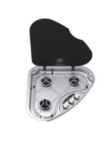 THETFORD Plynový sporák 3 plameny 3x 1,5 kW, ovládací knoflíky vlevo