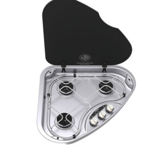 THETFORD Plynový sporák 3 plameny 3x 1,5 kW, ovládací knoflíky vlevo