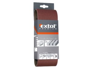 3 dílná sada brusných pásů EXTOL PREMIUM 75x533 mm Dostupné varianty: 3 dílná sada brusných pásů EXTOL PREMIUM 75x533 mm/100 hrubost