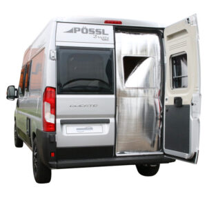 Tepelná clona Hindermann pro vysoké zadní dveře s výřezem pro okno pro Fiat Ducato a VW Crafter