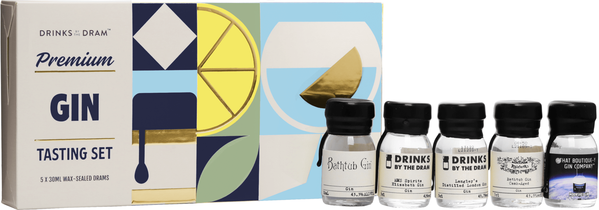 Drinks by the Dram Premium Gin Tasting Set 43,3% 0,15l