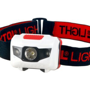 Čelovka 1W + 2LED, 4módy světla: 100%, 50%, červené LED, červené LED blikání, baterie 3×1,5V AAA (nejsou součástí), ABS plast, EXTOL LIGHT