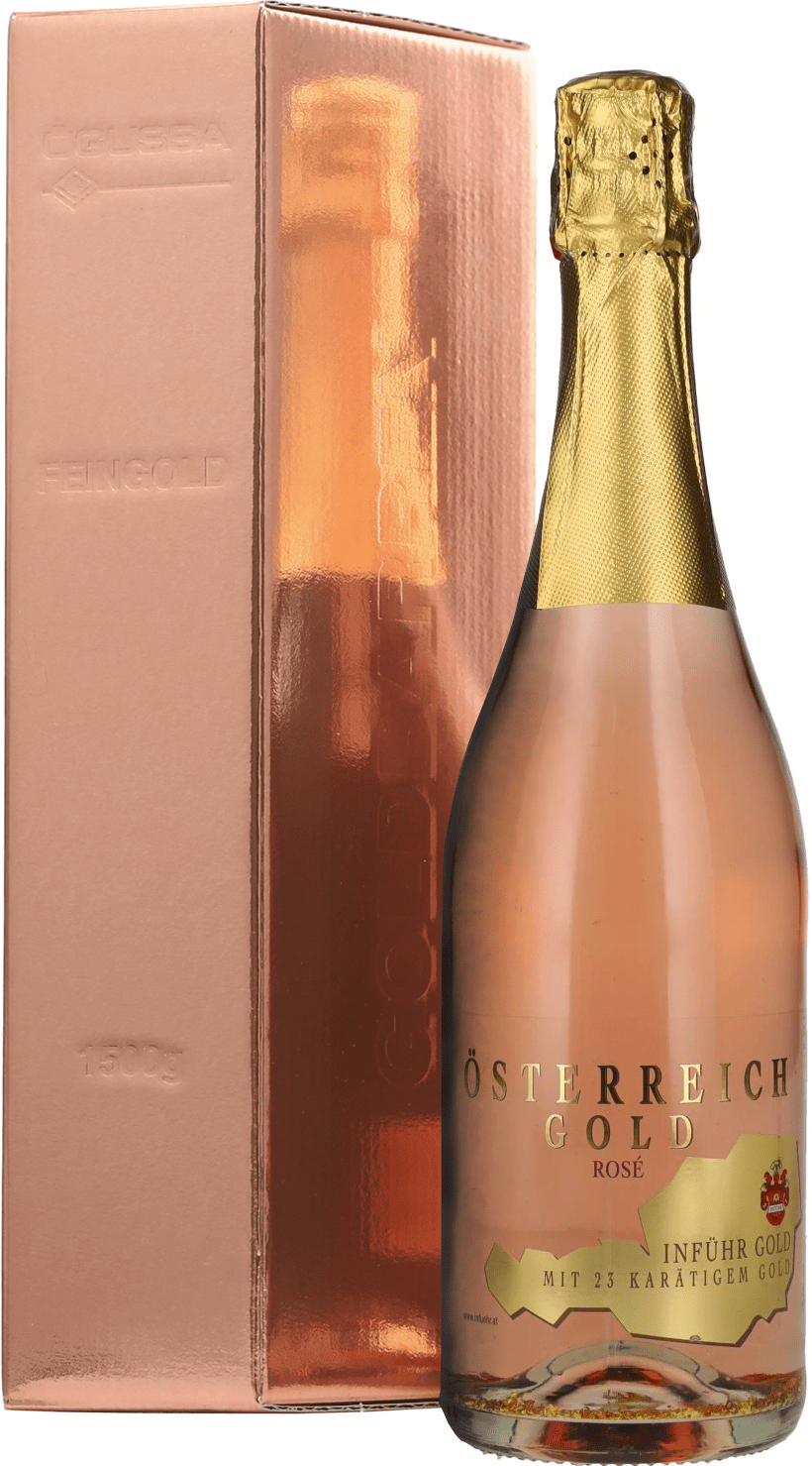 Österreich Gold Rosé 23k zlato v kartonku 9,5% 0,75l