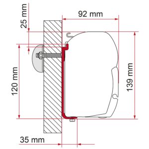 FIAMMA Adaptér AS Délka: 450 cm