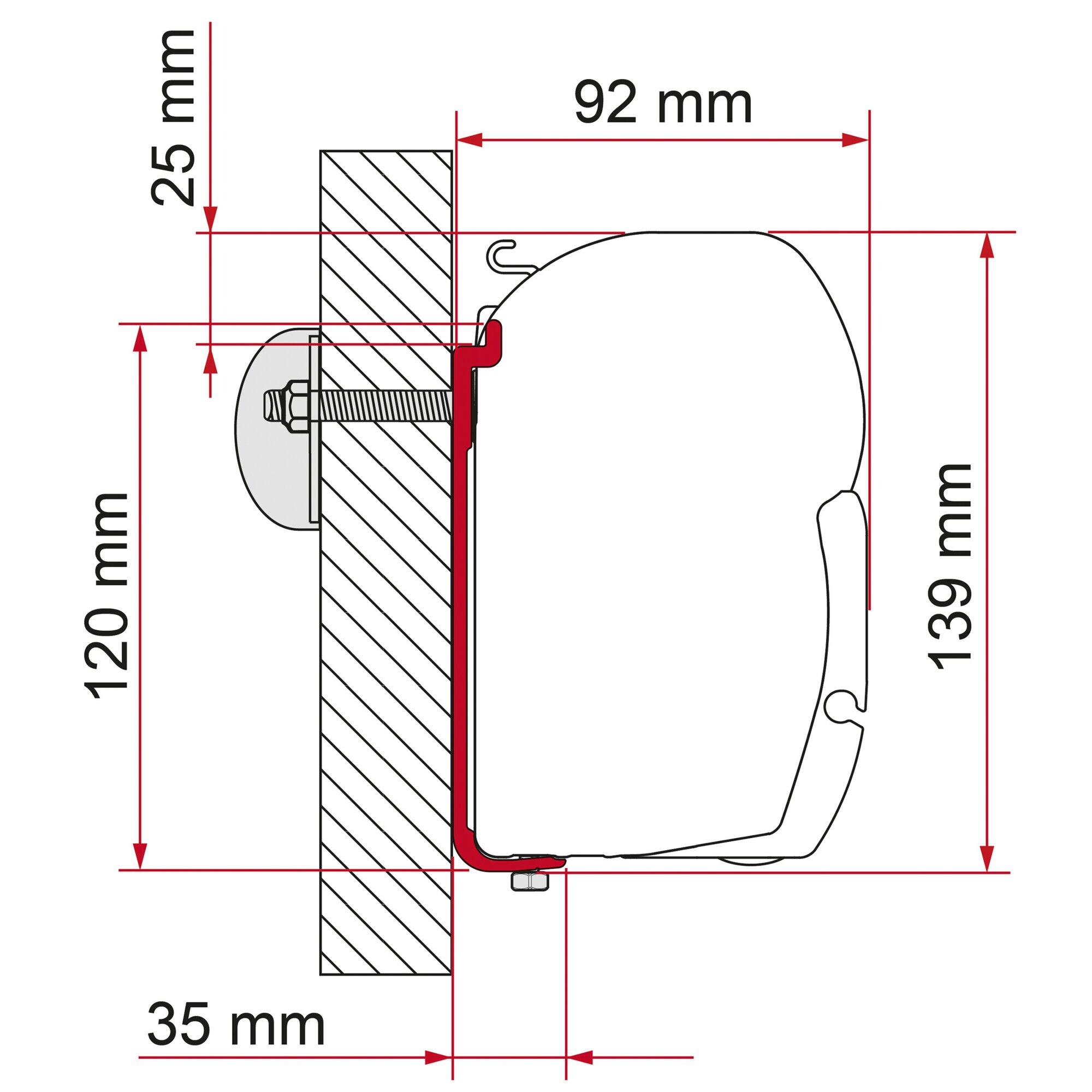 FIAMMA Adaptér AS Délka: 450 cm