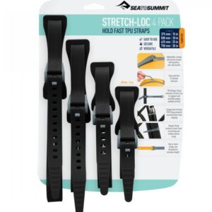 Sada Stretch-Loc – všechny velikosti 20 mm 4 balení – černá